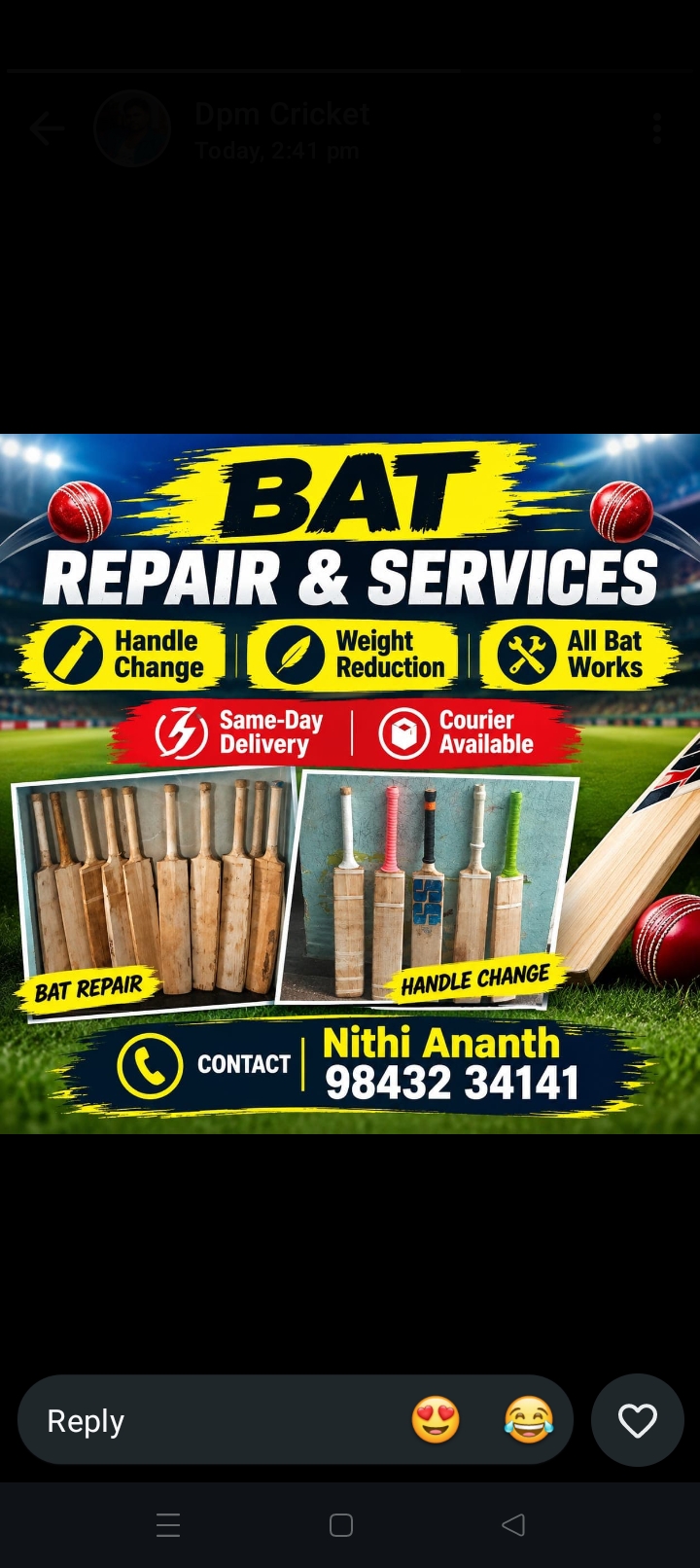 Bat repairing and service